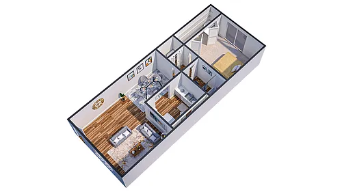 Floor plan 1X1 N