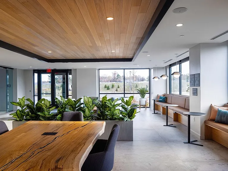 Resident lounge with multiple seating areas