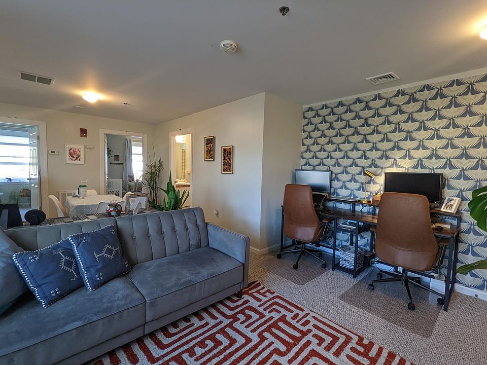 Living and dining areas