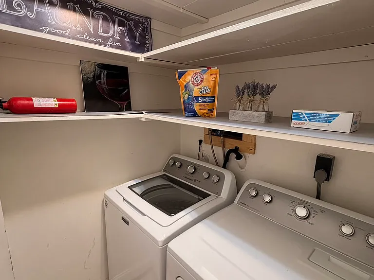 Laundry room adjacent to kitchen