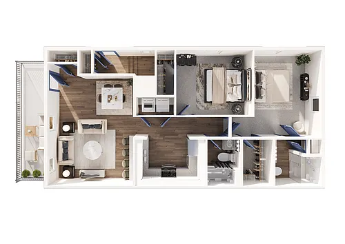 Floor plan C1, Meigs
