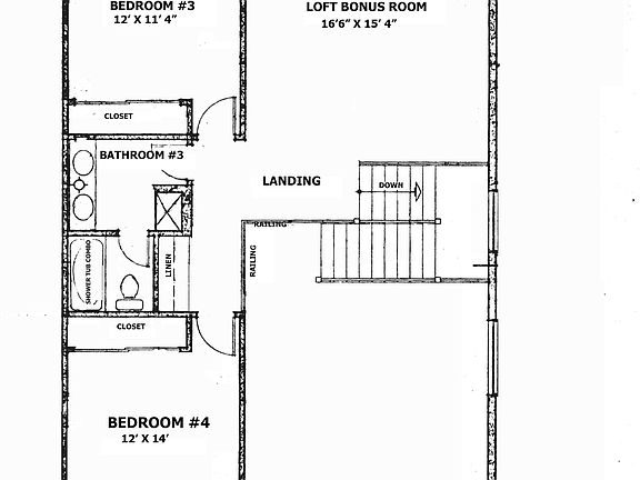 Upstairs plan view