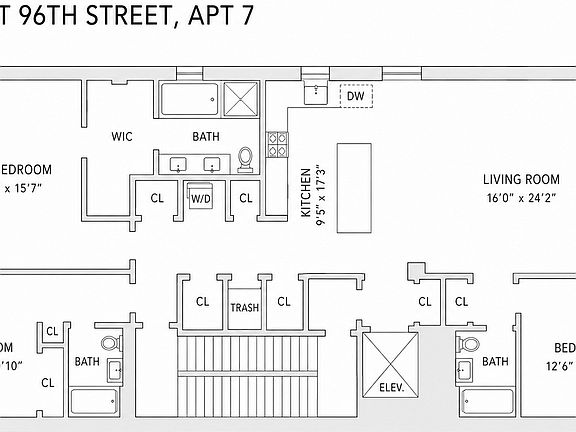 2nd image of 210 W 96th St APT 7