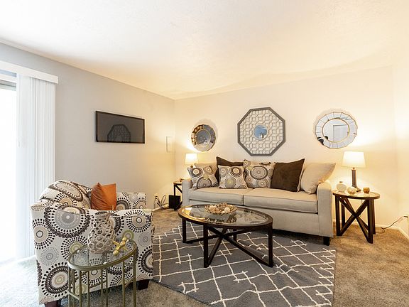2 Bedroom Living Room Floorplan at The Addison on Main Apartments