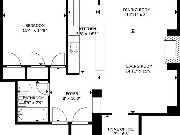 2nd image of 353 W 56th St APT 7M