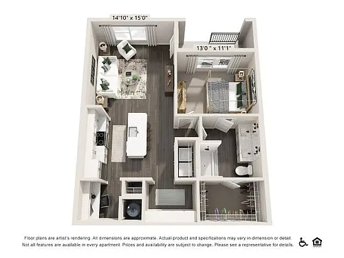 Floor plan One-Bedroom Apartment (A7)