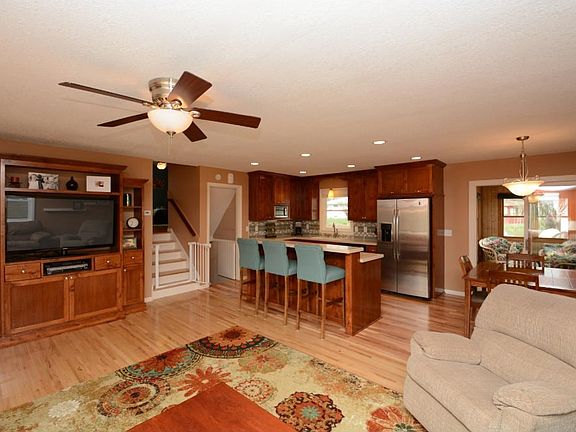 Custom built in entertainment center in living room