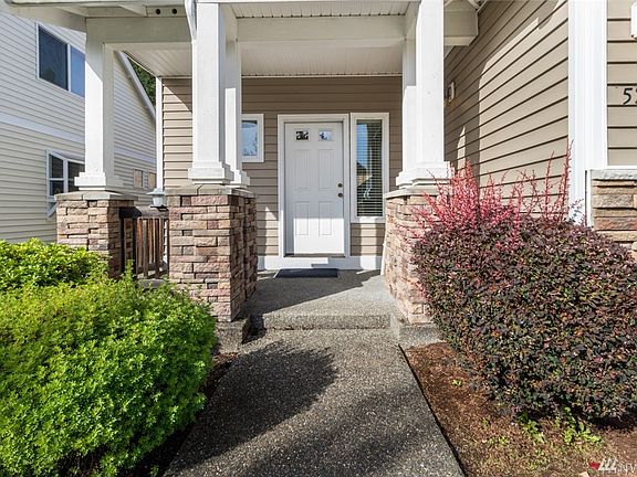 Beautiful covered porch entrance.
