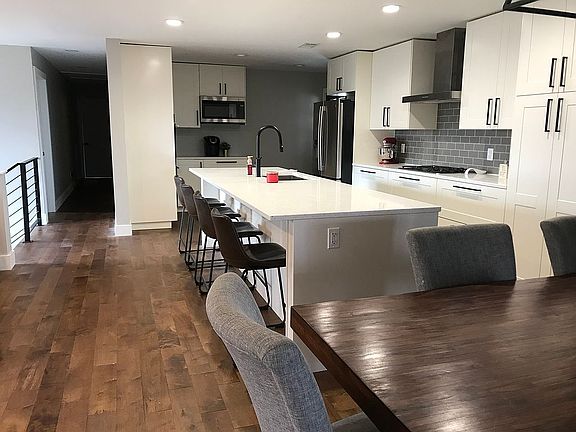 Kitchen and master hallway