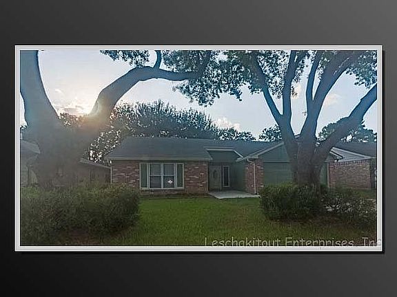 Front yard has easy maintenance landscaping