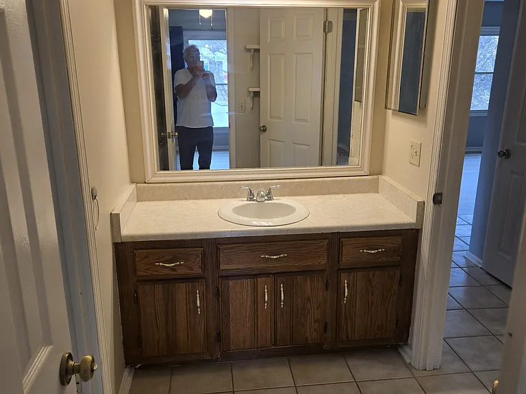 Upstairs bath vanity area