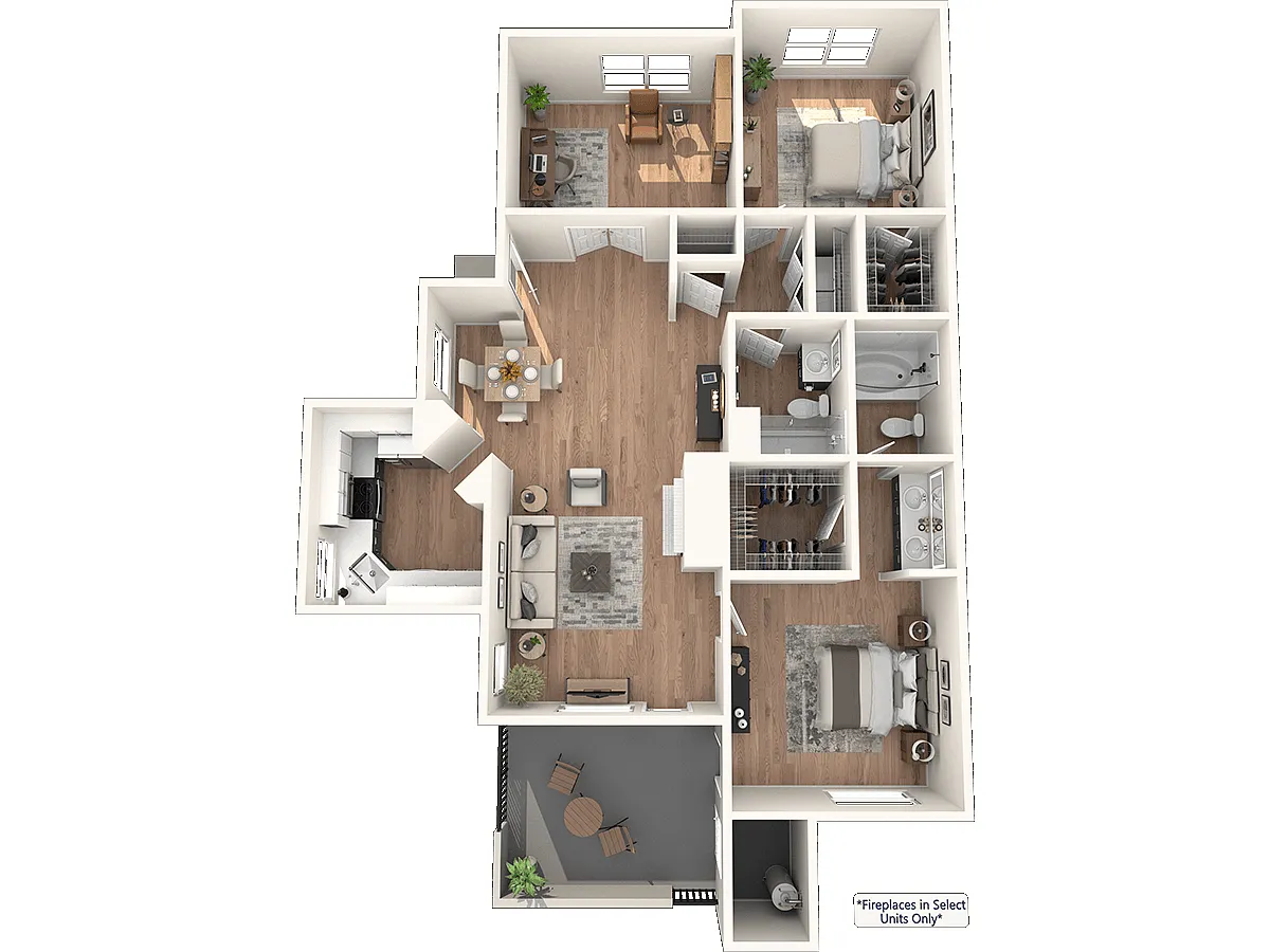 Floor plan Poppy - Super (2 bed + flex space)