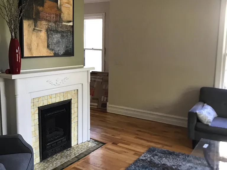 first floor space designed in loft style with open floor plan