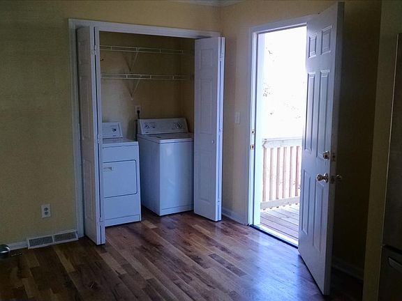 Laundry hookups - machines not provided.