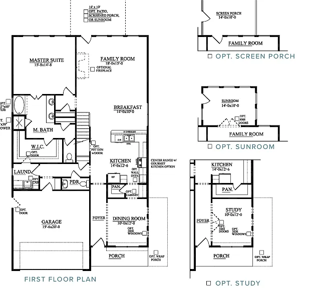 Main level floor plan