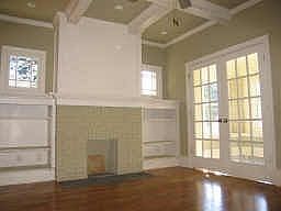 COZY LIVING ROOM WITH COFFERED CEILING
