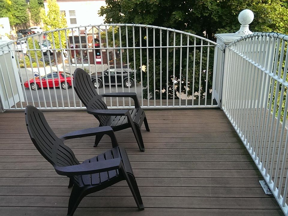Balcony on Elmwood across from the Co-Op