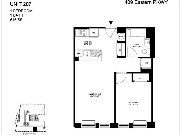 2nd image of 409 Eastern Pkwy #207