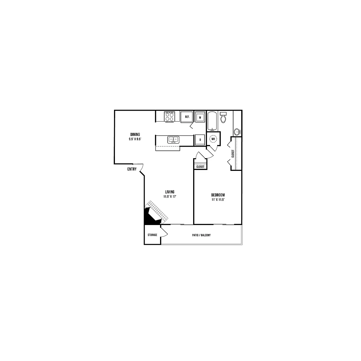 Floor plan A2 Renovated