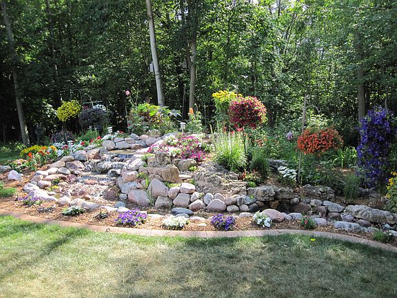 Garden and Waterfall