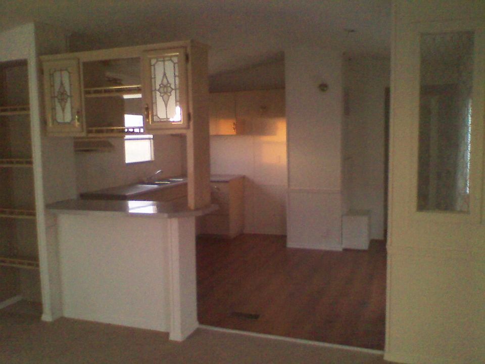 View of Kitchen from living room.