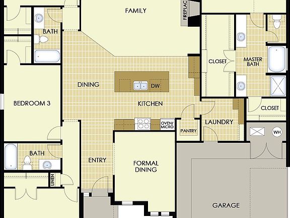 Tracy Side Entry Garage Floor Plan
