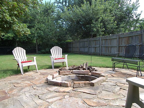 Native stone fire pit