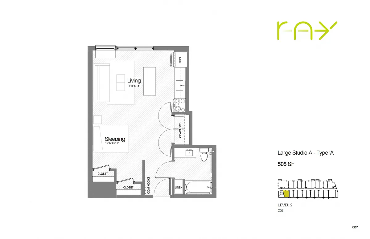 Floor plan Large Studio A