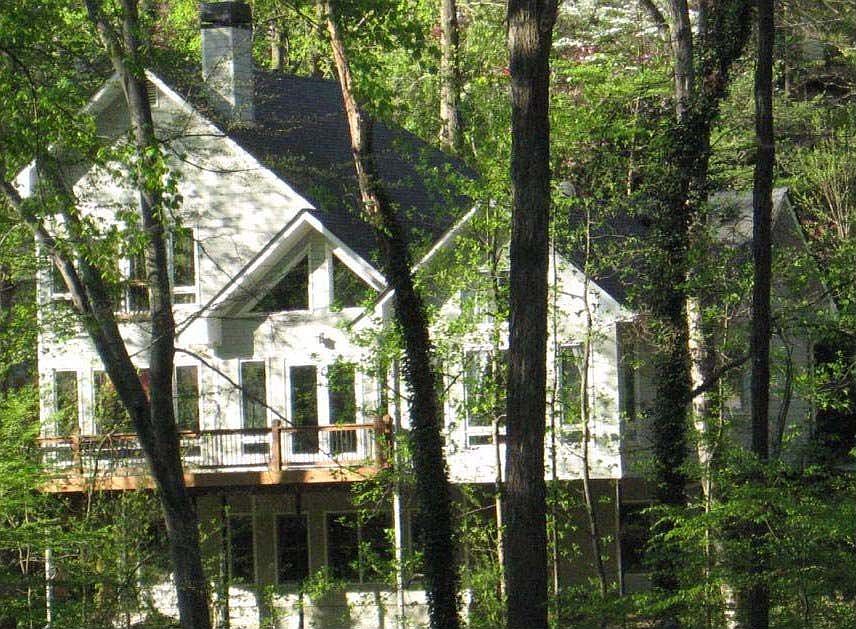 Wooded back lot view