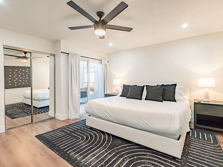 Master bedroom with king bed