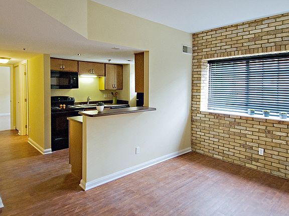 Kitchen and Living Room at The Ambassador