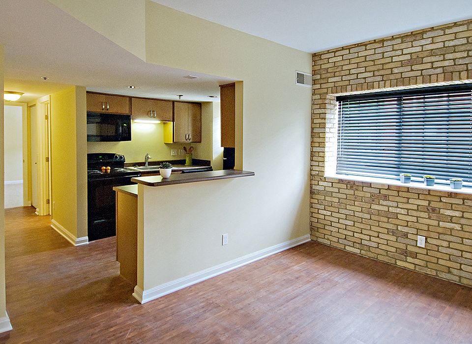 Kitchen and Living Room at The Ambassador