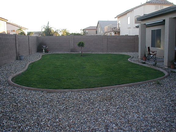 Beautiful large backyard with large covered patio and lush green grass!