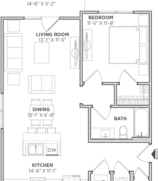 Tribute Verdae Unit Floor Plan 1B Tribute Verdae Unit Floor Plan 1B