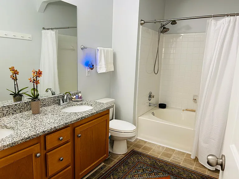 Extra deep and wide bath tub,double sinks