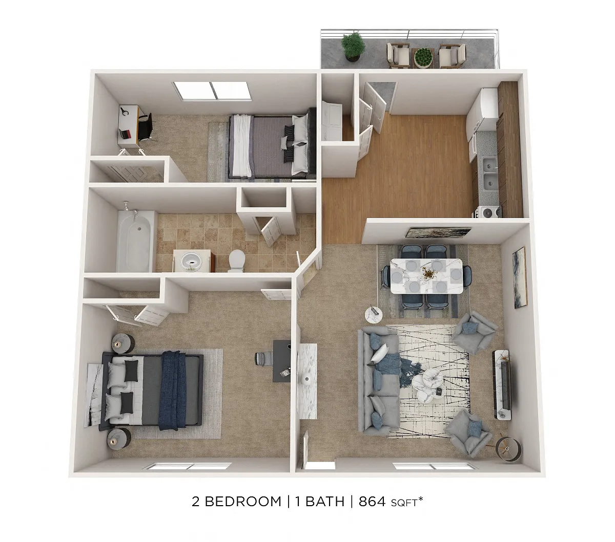Floor plan Two Bedroom