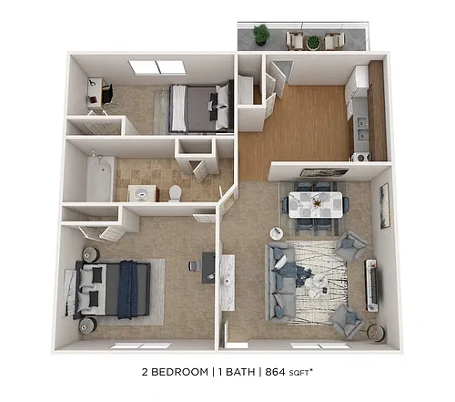 Floor plan Two Bedroom
