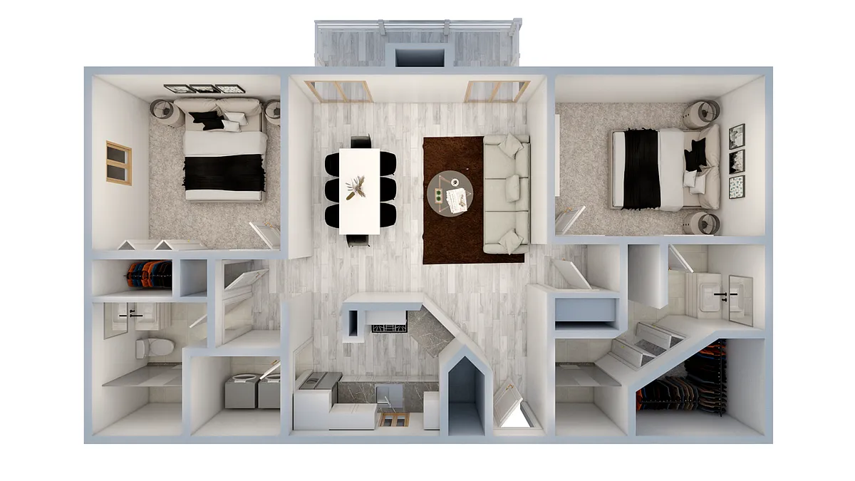 Floor plan B2-2x2-Flat