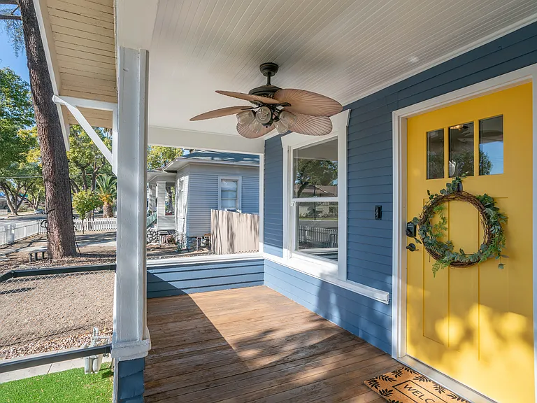 Porch with fan