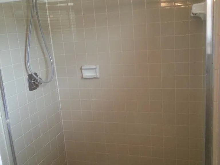 shower in the downstairs bathroom
