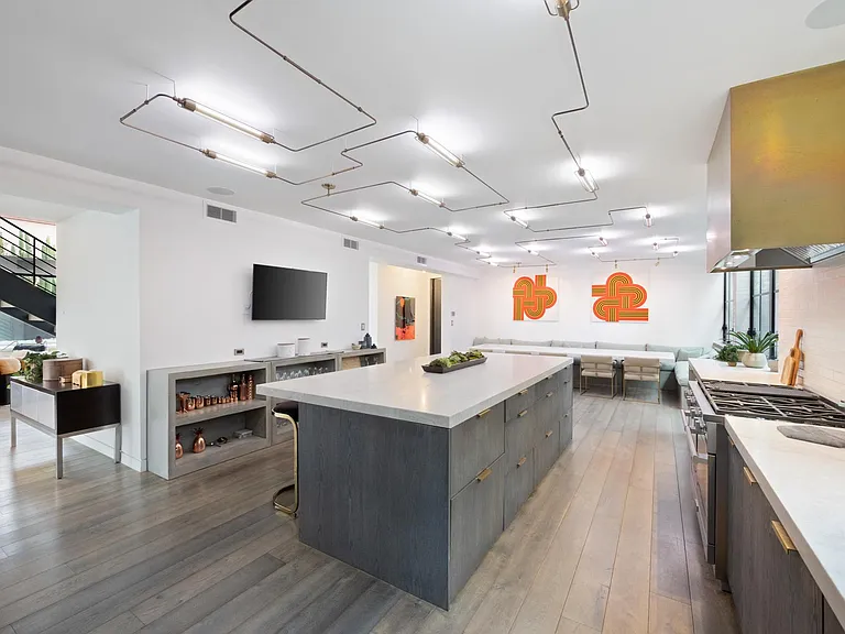 Appreciate the unique design elements that surround you as you turn on the oven to prepare a gourmet meal.
