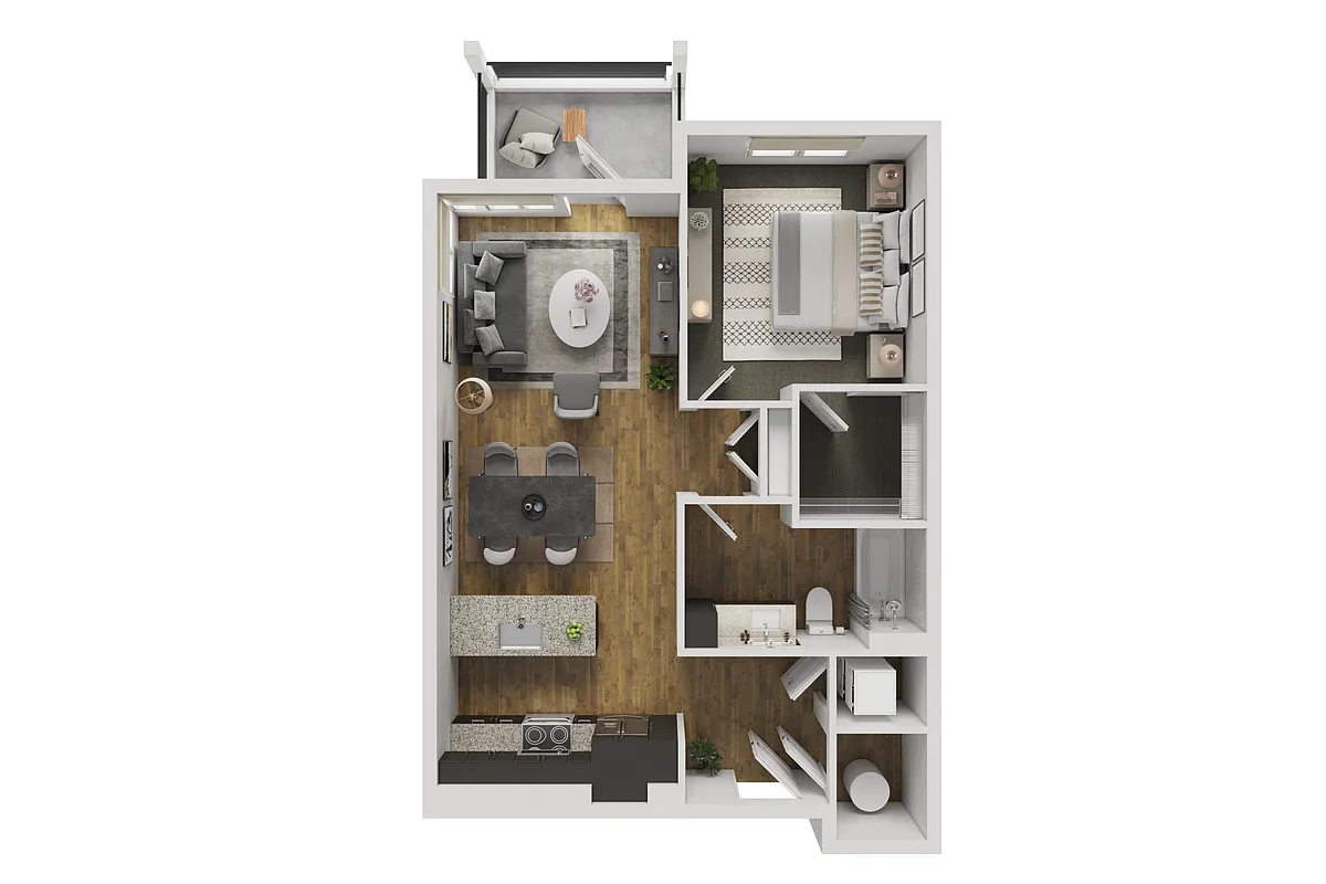 Floor plan 1X1 - A2