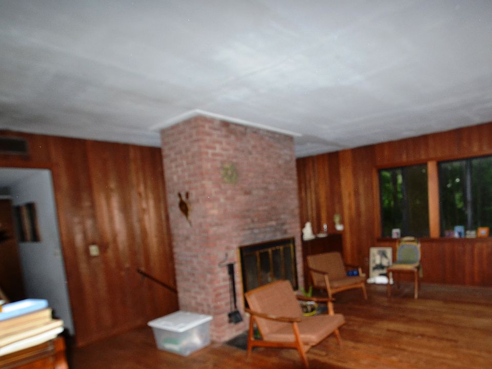 Brick fireplace