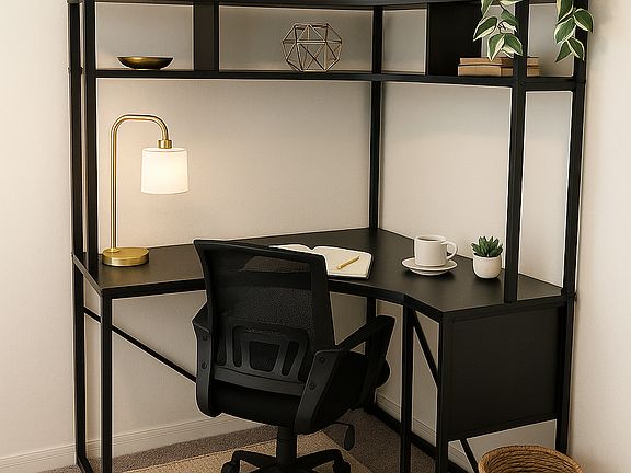 Computer desk in room