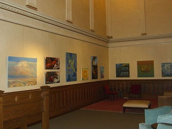 The beautiful lobby features artwork from local artists!