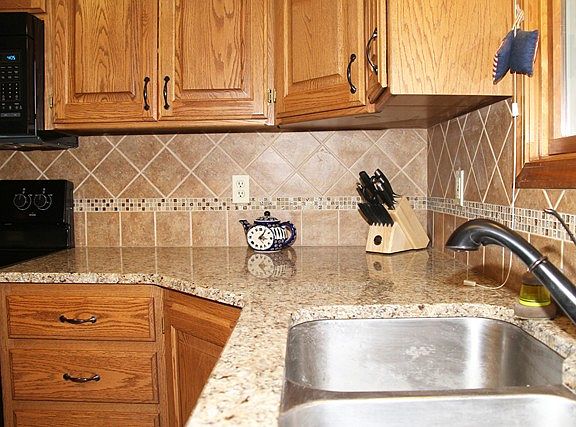 close up of granite & tile