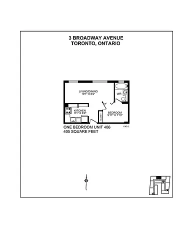 Floor plan 1 Bedroom 1 Bed 1 Bath 2