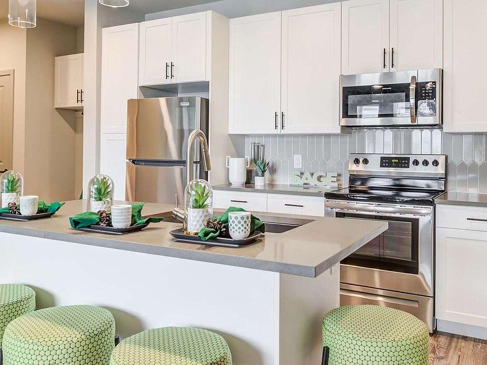 Gourmet Kitchen with Stainless Steel Appliances.