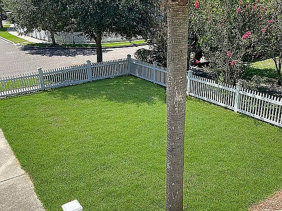 Fenced in front yard