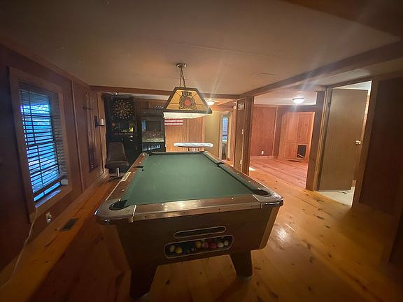 Pool table, dart board